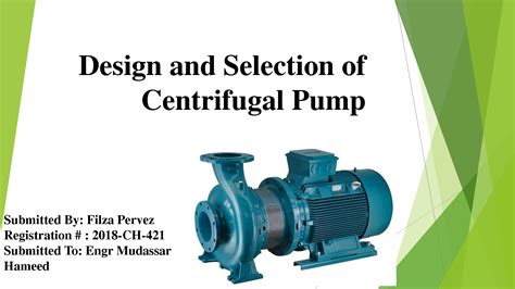 characteristics of centrifugal pump